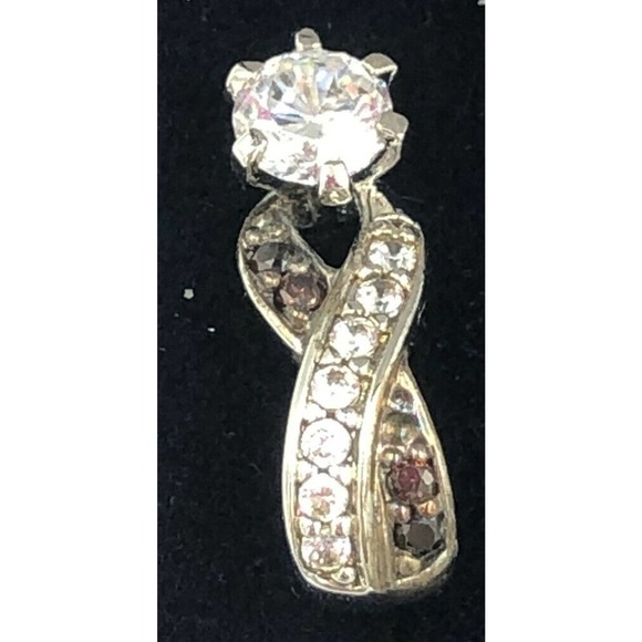 Danbury Mint Ruby CZ Drop Post Earrings - Picture 2 of 11